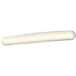 Curve Overbed Wall Sconce - Satin Nickel / White