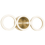 Glo Bathroom Vanity Light - Satin Brass / White