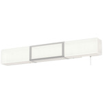 Holly Overbed Wall Sconce - Satin Nickel / White
