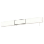 Holly Overbed Wall Sconce - Satin Nickel / White