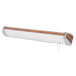 Ideal Overbed Wall Sconce - Mahogany Wood / White