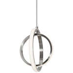 Lock Pendant - Satin Nickel / White