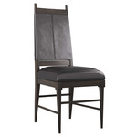 Keegan Chair - Ebony / Black Leather