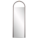 Shevlin Floor Mirror - Graphite Leather / Mirror