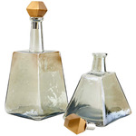 Preston Decanters Set of 2 - Antique Brass / Smoke