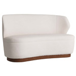 Pasadena Settee - Dark Walnut / Cloud Boucle