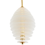 Penelope Pendant - Antique Brass / Clear Seedy