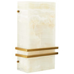 Ronan Wall Sconce - Antique Brass / White Onyx