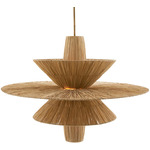 Shay Chandelier - Antique Brass / Raffia