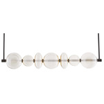 Raphael Linear Chandelier - English Bronze / Smoke