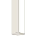 Twiggy Hinged 12V 21IN Bath Bar with Rectangle Canopy - Satin Aluminum / White