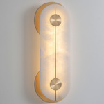 Brace Wall Sconce - Brass / Alabaster