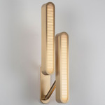 Colt Double Wall Sconce - Brushed Brass / Opal