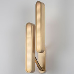 Colt Double Wall Sconce - Brushed Brass / Opal