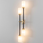 Farol Double Wall Sconce - Brass / Bronze / Opal