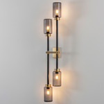 Farol Double Wall Sconce - Brass / Bronze / Smoke