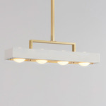 Kernel Linear Pendant - Brass / White