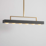 Kernel Linear Pendant - Brass / Black