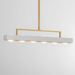 Kernel Linear Pendant - Brass / White