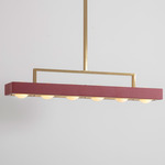 Kernel Linear Pendant - Brass / Oxblood