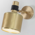 Riddle Wall Sconce - Brushed Brass / Black