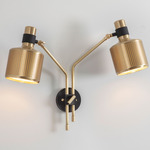 Riddle Double Wall Sconce - Brass