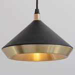 Shear Pendant - Brass / Black