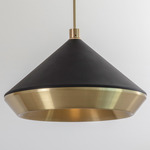 Shear Pendant - Brass / Black