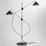 Shear Floor Lamp - Brass / Black