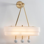 Spate Wall Sconce - White Marble / Opal
