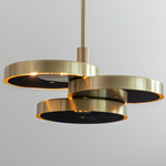 Triarc Pendant - Brass / Black