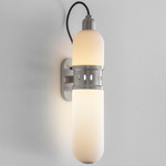 Occulo Wall Sconce - Satin Nickel / Opal