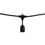 String Light Kit S14 E26 Base 30 Foot/12 Socket No Bulbs - Black