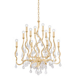 Aveline Chandelier - Gold Leaf / Clear