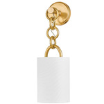 Kansa Wall Sconce - Vintage Brass / White