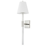 Martina Wall Sconce - Polished Nickel / White