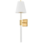 Martina Wall Sconce - Vintage Brass / White
