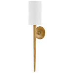 Anthia Wall Sconce - Vintage Brass / White