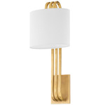 Lysandra Wall Sconce - Vintage Brass / White