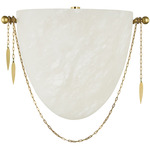 Fabriano Wall Sconce - Vintage Polished Brass / Alabaster