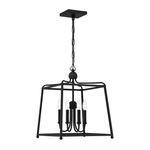 Sylvan Lantern Chandelier - Black Forged