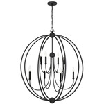 Sylvan Sphere Chandelier - Black Forged