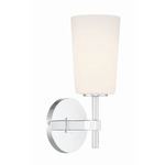 Colton Wall Sconce - Polished Chrome / White