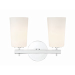 Colton Bathroom Vanity Light - Polished Chrome / White