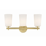 Colton Bathroom Vanity Light - Aged Brass / White