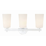 Colton Bathroom Vanity Light - Polished Chrome / White