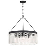 Emory Chandelier - Black Forged / Clear