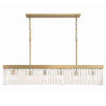 Emory Linear Chandelier - Modern Gold / Clear