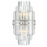 Hayes Wall Sconce - Polished Nickel / Crystal
