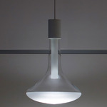 Cathode Pendant - Discontinued Model - Matte White / Clear / Frost